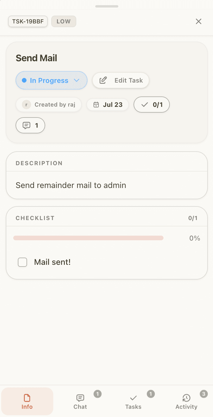DoThis Mobile Task Details